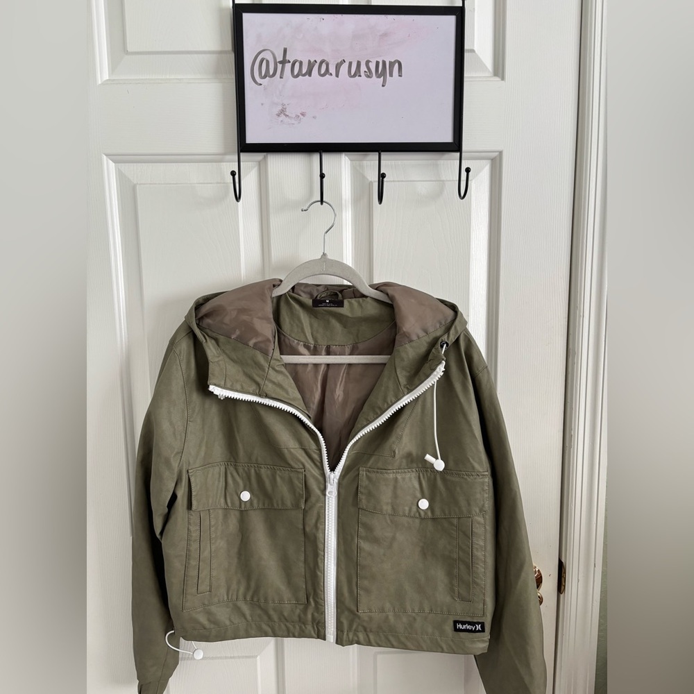 Green Cropped Army Jacket